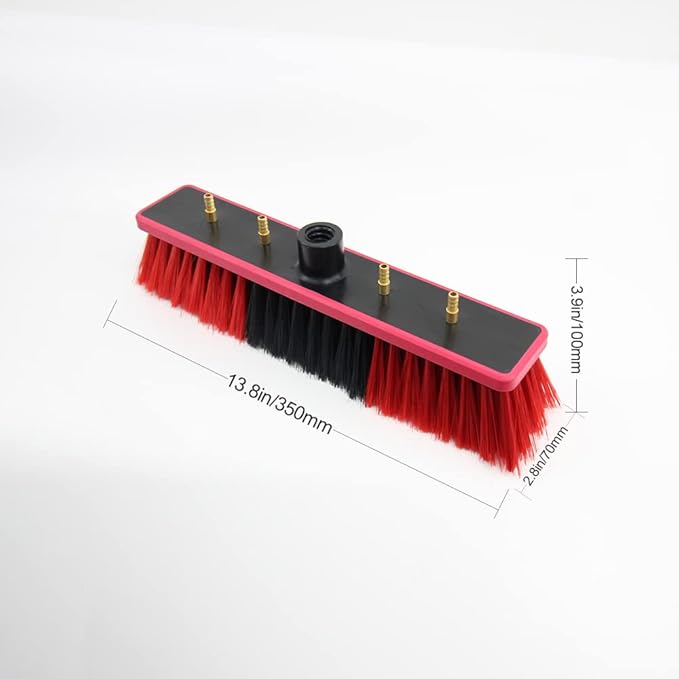Window Cleaning Brush Head for Solar Panel Washing Water Flow Through（Without Pole） (brush-350)