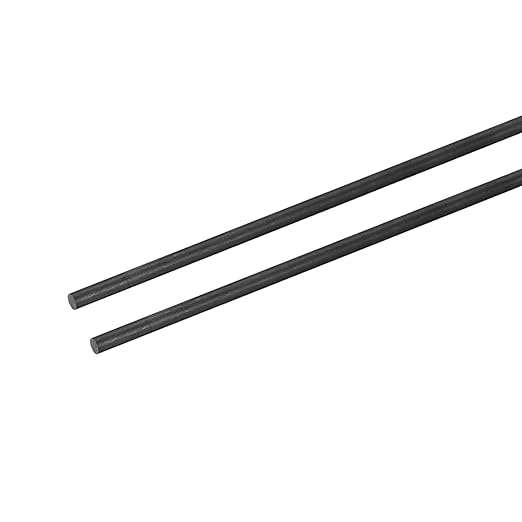 MECCANIXITY Carbon Fiber Rod, 4mm x 450mm for RC Plane DIY Tool Wing Tube Quadcopter Arm, Pack of 2
