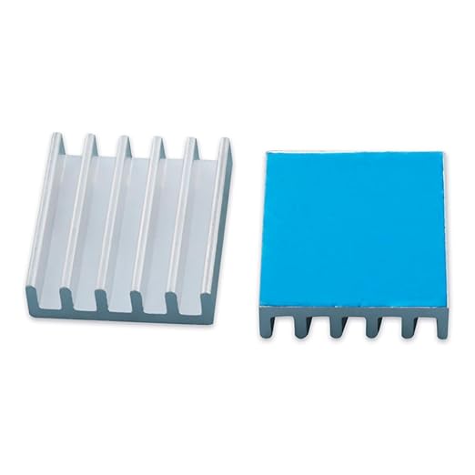 20PCS Aluminum Heat Sink with Thermal Conductive Adhesive Tape, 13×13×3mm Heatsink Cooler for Cooling VRM GPU Stepper Driver MOSFET VRam Regulators