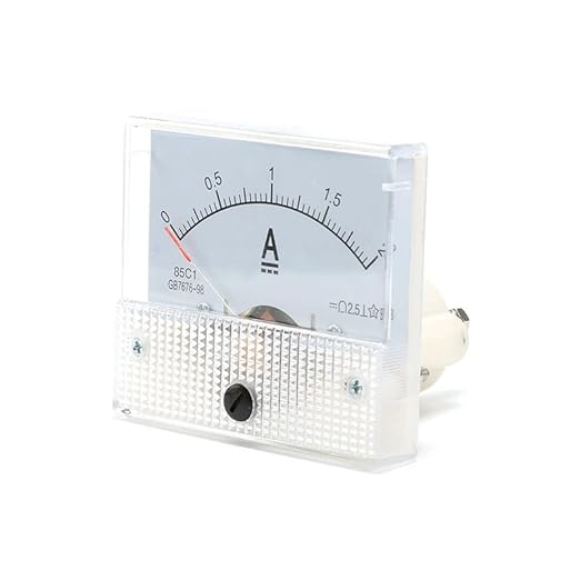 DC Pointer Ammeter 85C1 Current Voltmeter Panel 2.5 Accuracy DC 0-2A 85C1 Analog Small Meter 2A Mechanical Meter Front Face 65 * 56MM