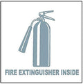 Fire Extinguisher Inside w/Symbol Trucking Business Vinyl Decal Sticker Silver