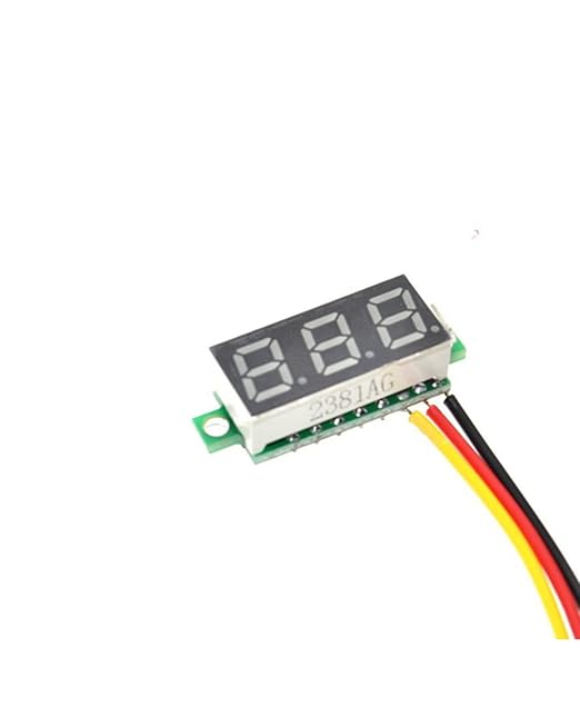 10PCS Mini DC Voltmeter 3-Wire DC 0-100V Voltage Tester 0.28 inch LED Panel 5 Colors Combined