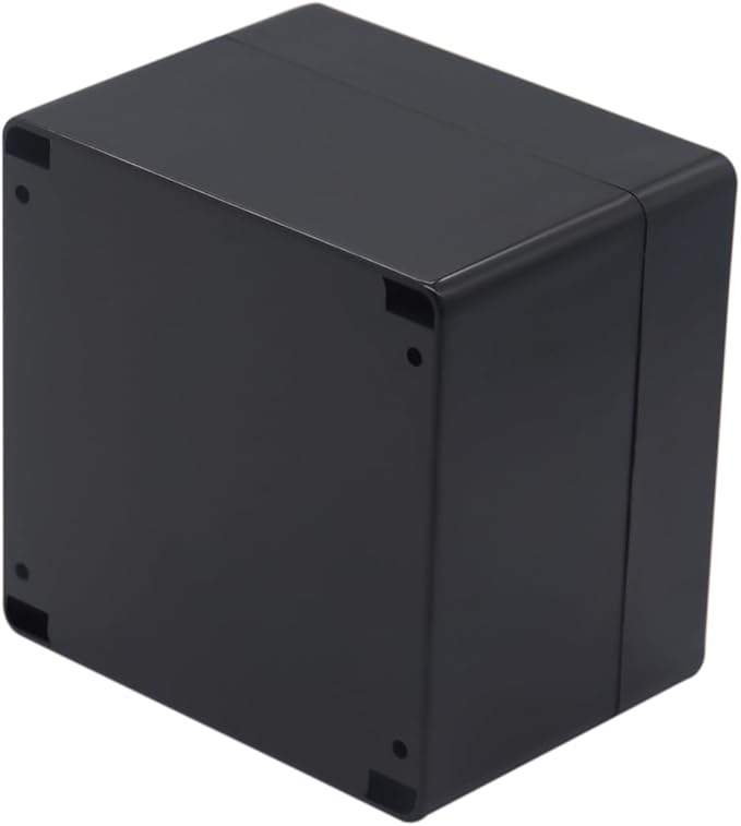 Project Box ABS Black Electrical Boxes IP65 Outdoor Waterproof Box Electronic Junction Box Power Enclosure with Cable Glands for DIY Project 4.72 x 4.72 x 3.54 inch (120x120x90mm)