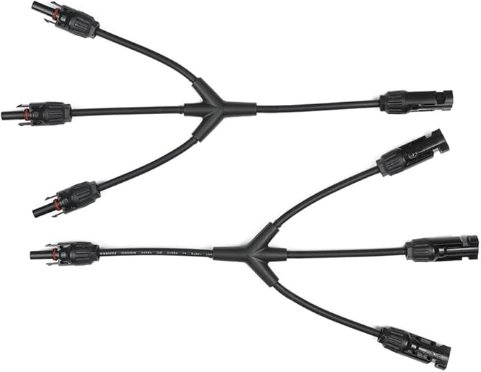 Renogy Solar Connectors M Branch Parallel Adapter Cable MMMF+FFFM Pair(Pack of 1)