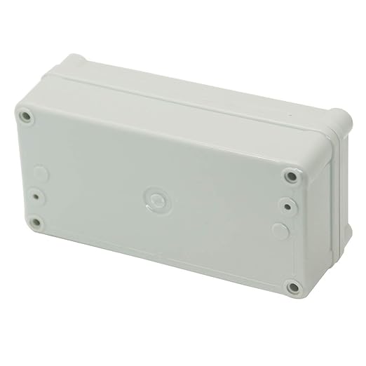 Zulkit Junction Box ABS Plastic Dustproof Waterproof IP67 Junction Boxes Universal Electrical Project Enclosure DIY Electronic Project Box Grey 6.30 x 3.15 x 2.17 inch (160 x 80 x 55 mm)