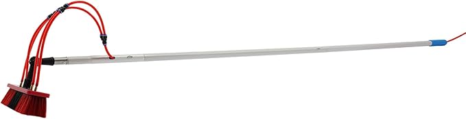 Outdoor Window Cleaning Pole Kit, Water Fed Telescopic Brush, High Reach Cleaning Tool,Solar Panel Cleaner Brush & Squeegee, for Roof Window and Trucks (6m/19.69ft Pole)