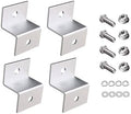 F-ber 1 Set (4pcs) Solar Panel Mounting Hardware Z Type Bracket Aluminum W/Stainless Bolt for RV Boat Off Grid 38mm Width Solar Panels (38 * 25 * 27mm/1.49"*0.98"*1.06")