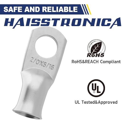 haisstronica 10pcs 2/0 AWG - 5/16"(M8) Tinned Copper Battery Lugs, Heavy Duty Wire Lugs with 10pcs 3:1 Adhesive Heat Shrink Tubing, 00 Gauge Wire Lugs, Tinned Copper Battery Cable Ends