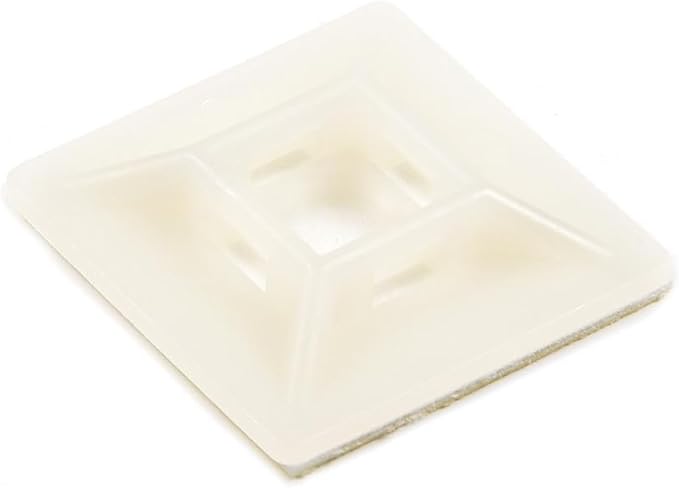 ZipTie.com 1-inch Natural Zip Tie Mounts, UL 21 Listed, 100-Pack