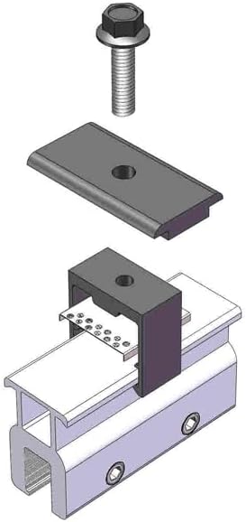 Mid Clamp MageClamp Rail-Less Solar Mounting Kit for Standing Seam Metal Roof Solar Panel Module Racking Installation