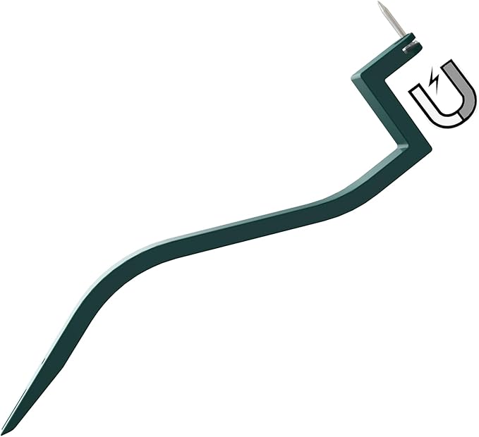 Magnetic Roof Shingle Repaire Tool Shingle Remover Heavy Duty Roof Shingle Tool with Magnetic Nail Slot for Holding Nail Well During Shingle Repairement (Green）