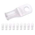 SELTERM 10pcs 2 AWG-1/4" Stud Tinned Copper Wire Lugs, Heavy Duty Battery Cable Ends,2 Gauge Ring Terminals, UL Battery Lugs Marine Grade Copper Eyelets Electrical Battery Terminal Connectors