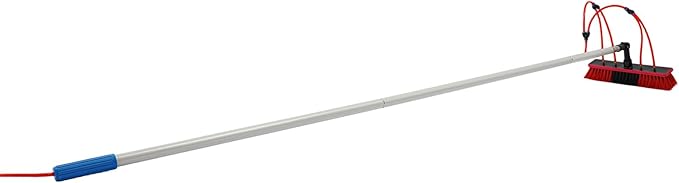 Outdoor Window Cleaning Pole Kit, Water Fed Telescopic Brush, High Reach Cleaning Tool,Solar Panel Cleaner Brush & Squeegee, for Roof Window and Trucks (9m/29.53ft Pole)