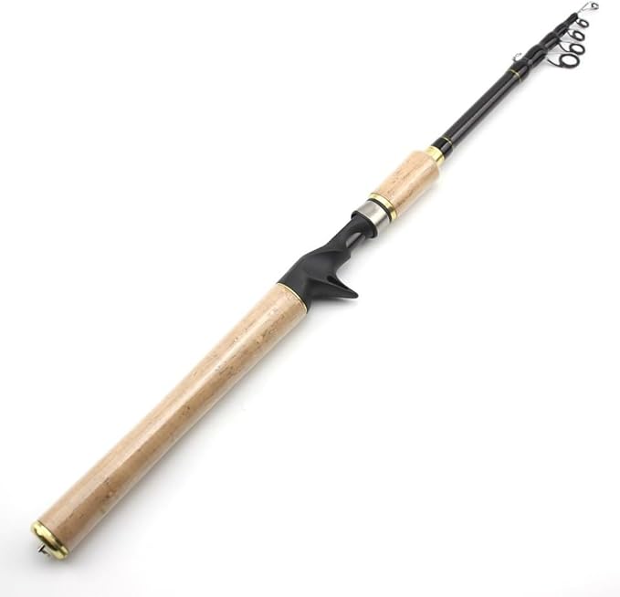 1 Piece Model YG028 1.8m 2.1m 2.4m 2.7m Spinning Fishing Rod M Power Hard Telescopic Carbon Fiber Travel Pole Wooden Handle