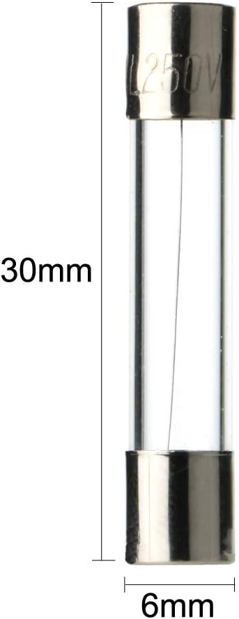 5pcs 6x30mm AGC Fuse Holder Inline Screw Type with 16 AWG wire + 100pcs 6x30mm Fast-blow Glass Fuses Quick Blow Car Glass Tube Fuses Assorted Kit (0.5A 1A 2A 3A 4A 5A 6A 8A 10A 15A)