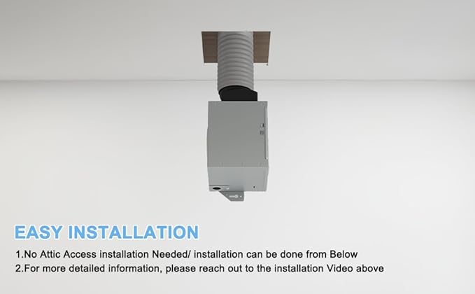 Bathroom Exhaust Fan 80 CFM 1.5 Sone, 4-Inch Duct, Quiet Energy Star Certified Ventilation Fan, Easy to Install, No Attic Access Needed, Ceiling Mounted, Classic White Grille
