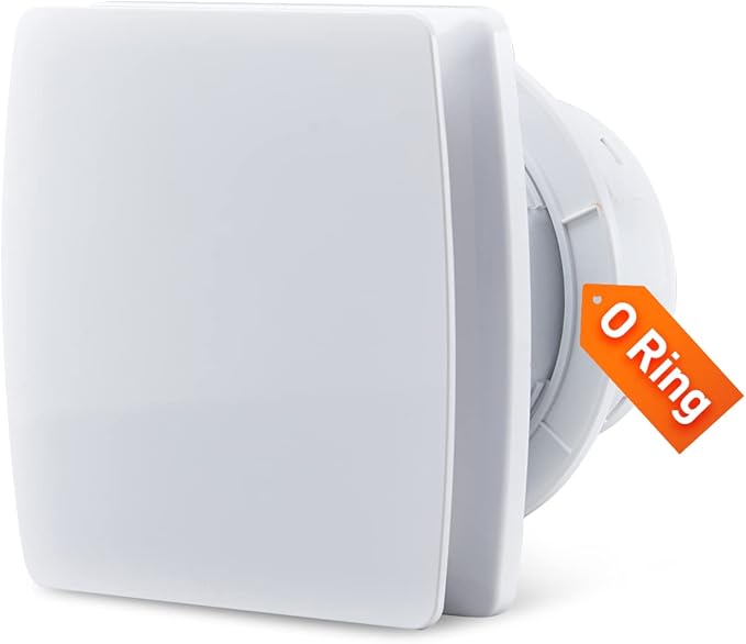 Bathroom Exhaust Fan for Wall and Super Quiet 4 In Window Exhaust Fan with O Ring White 80 CFM Bathroom Vent Fan