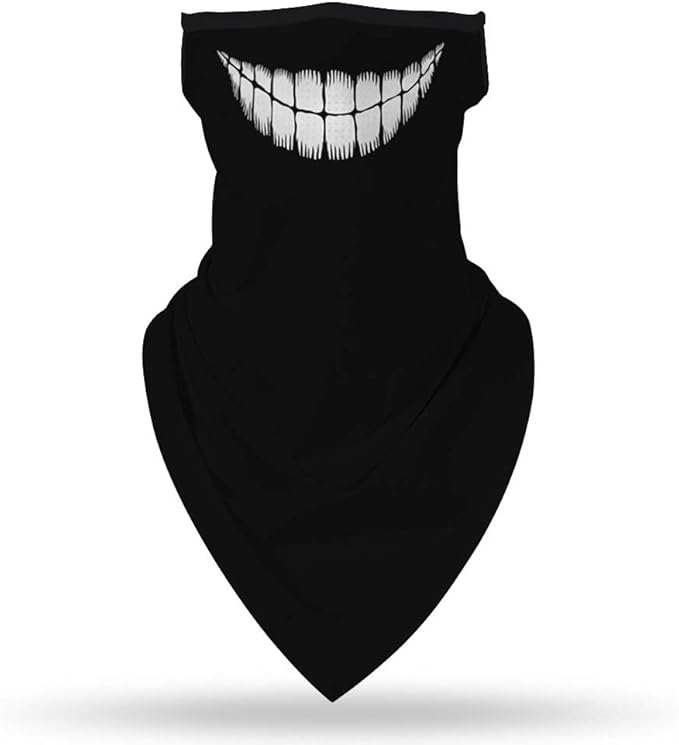 YAYOUREL Neck Gaiter Face Mask Bandanas for Men Women UV Face Scarf Cover Ear Loop Hole Facemask for Fishing Running Cycling