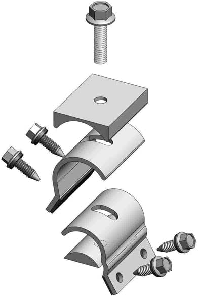 10 MageBracket RH R-Panel Trapezoidal Metal Roof Mounting Racking Rib Brackets Clamps for Solar Panel Module Installation