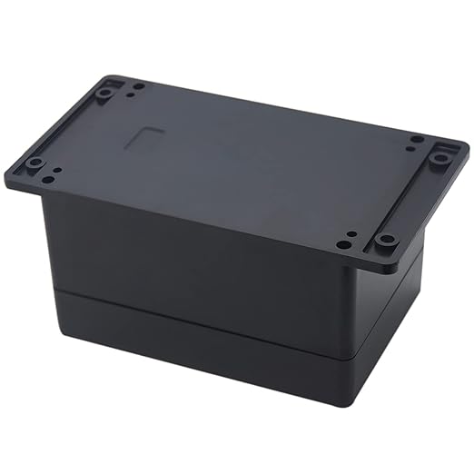 Junction Box, Zulkit Project Box Waterproof Dustproof IP65 ABS Universal Electrical Boxes Enclosure with Fixed Ear Black 6.30 x 4.33 x 3.54 inch (160 x 110 x 90 mm)(Pack of 1)