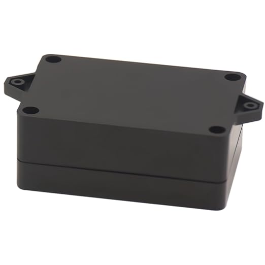 Zulkit Junction Box ABS Plastic Dustproof Waterproof IP65 Universal Electrical Boxes Project Enclosure with Fixed Ear Black 3.94 x 2.68 x 1.57 Inch (100 x 68 x 40 mm) (Pack of 1)