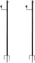 Heavy Duty Ground Stake Mount Stand, 2-Pack Upgraded 56" Trail Camera Holders with 4-Pack 360° Adjustable Ball Heads 1/4"-20(6mm) for Outdoor Trail Camera, DSLR, Solar Panel, LED Light, Birdhouse