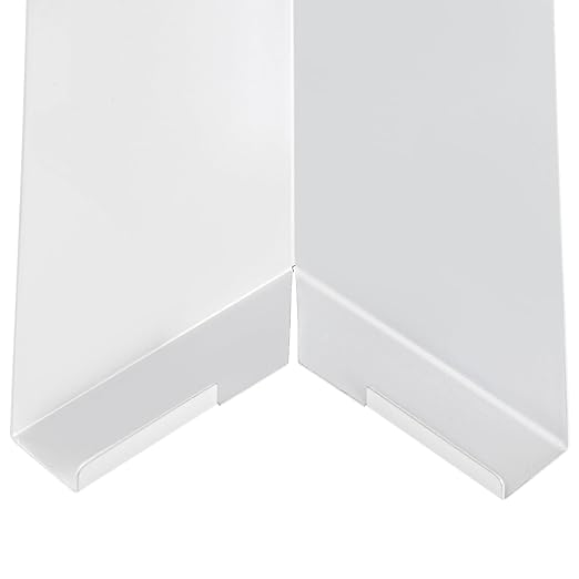 Coloch 8 Pieces Aluminum Siding Corners 8 Inches, White Outside Siding Corner Caps with Nails Metal Smooth Corner Panels Trim for Mobile House, Wooden House