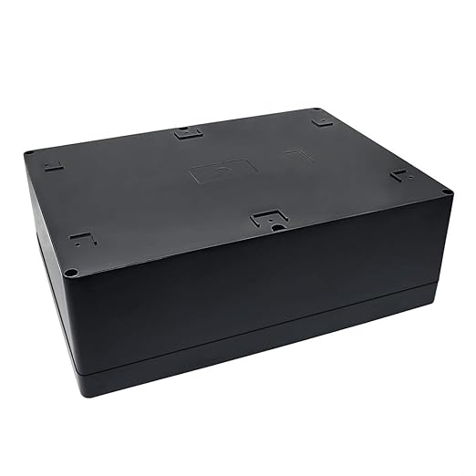 LeMotech Project Box ABS Plastic IP65 Waterproof Dustproof Electrical Junction Box Outdoor Enclosure for Electronics Black 11.41" x 8.26" x 3.93" (290 x 210 x 100mm)