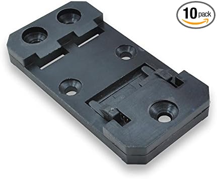 Winford Engineering DIN Rail Mounting Brackets, 35mm x 68mm, Black, RoHS Compliant, 10-Pack