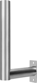 Stainless Steels Pole Mount 12'' Length Universal L-Type Pole Mast Bracket for for Outside Antenna,Weather Station,Solar Panel