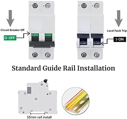 DC Miniature Circuit Breaker, 250V DC 2P Low Voltage Air Circuit Breaker Solar Energy Switch (32A)