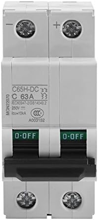 Low Voltage DC Miniature Circuit Breaker 2P 250V 63A for Solar Panels DIN Rail Mount