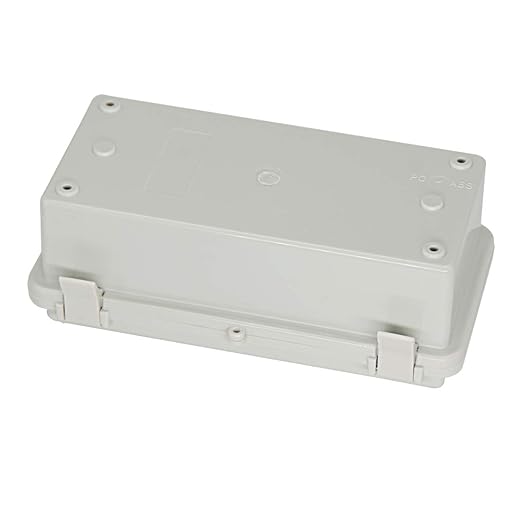 Zulkit 2pcs Junction Box ABS Plastic Dustproof Waterproof IP65 Electrical Boxes Hinged Shell Outdoor Universal Project Enclosure with 2 Cable Glands 7.9 x 3.9 x 2.8 inch (200x100x70mm)