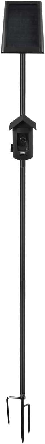 2-in-1 Ground Stake Mount and Silicone Skin Cover Compatible with R-ing Stick Up Cam Battery Camera and Solar Panel Bracket (Black)