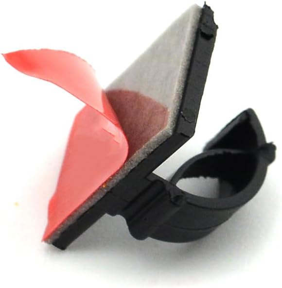Self Adhesive Cable Clips Clamps Zip Car Wire Tie Mount Drop Wire Holder Suits Charging Cable Managment/Dash Cam/Rear Camera Used with Car/Motor/Office/Home (20PCS)