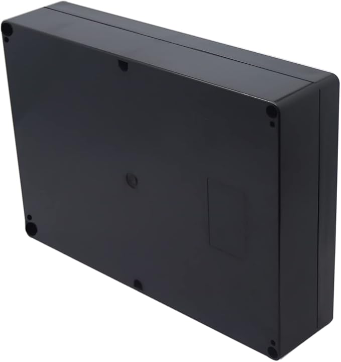 Project Box ABS Black Electrical Boxes IP65 Outdoor Waterproof Box Electronic Junction Box Power Enclosure with Cable Glands for DIY Project 10.35 x 7.17 x 2.36 inch (263x182x60mm)