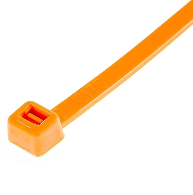 GTSE 14 Inch Orange Zip Ties, 100 Pack, 50lb Strength, UV Resistant Long Nylon Cable Ties, Self-Locking 14" Tie Wraps