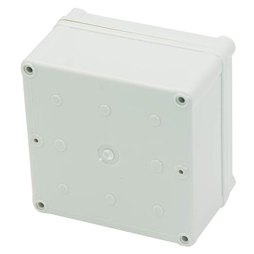 Zulkit Junction Box ABS Plastic Dustproof Waterproof IP67 Junction Boxes Universal Electrical Project Enclosure DIY Electronic Project Box Grey 4.92 x 4.92 x 2.95 inch (125 x 125 x 75 mm)
