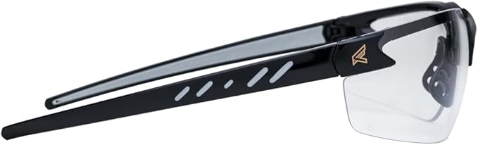 Edge DZ111-G2 Zorge G2 Wrap-Around Safety Glasses, Anti-Scratch, Non-Slip, UV 400, Military Grade, ANSI/ISEA & MCEPS Compliant, 5.04" Wide, Black Frame / Clear Lens