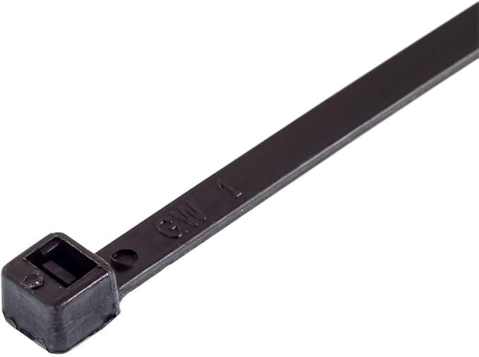 GTSE 10 Inch Black Zip Ties, 1,000 Bulk Pack, 18lb Strength, UV Resistant Small Nylon Cable Ties, Self-Locking 10" Tie Wraps