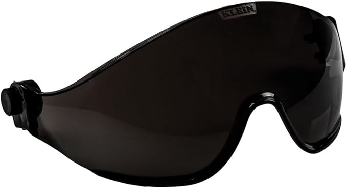 Klein Tools VISORGRAY Gray Visor for Hard Hat and Safety Helmet, Low Profile, Impact Rated, Anti Fog, Scratch Resistant, Flip-Up, UV Protection