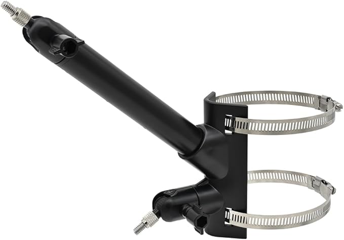 Holicfun 2-in-1 Pole Mount for Ring, Arlo, and Cameras & Solar Panels with 1/4"-20 Screw Hole - Black