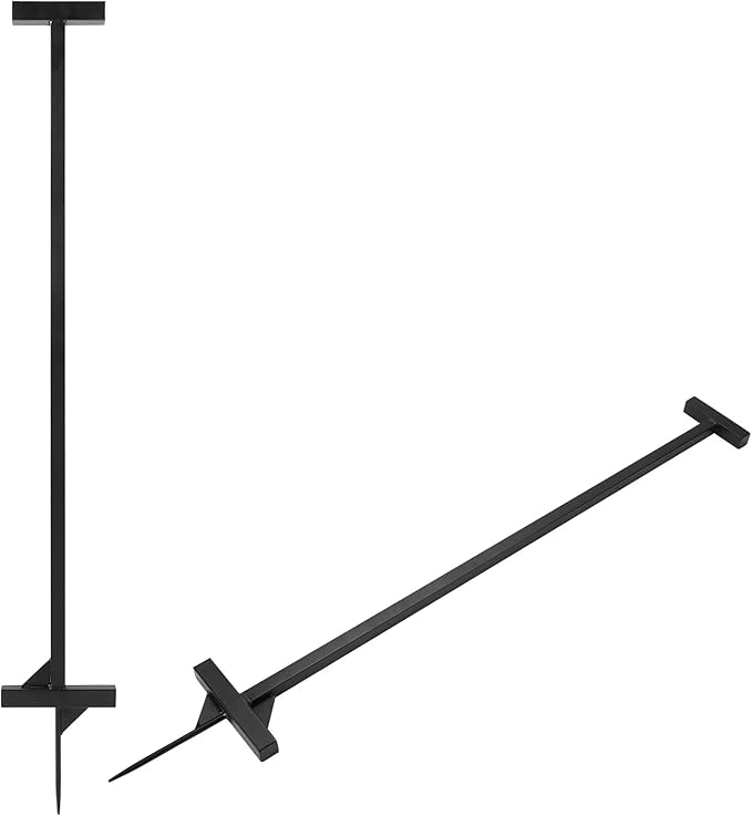 Snow Stake Installation Tool, Heavy Duty Driveway Markers Installation Tool with Kick Plate and Pointed Tip for 1/4" & 5/16" Stakes