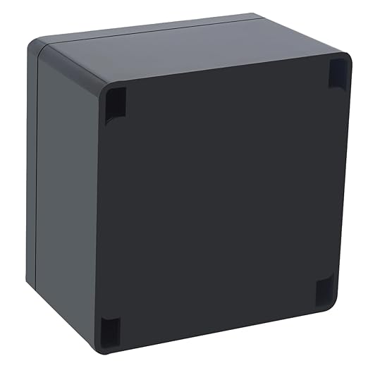 Junction Box IP65 Waterproof ABS Plastic Electrical Project Case Power Junction Boxes, Project Box with 4 PCS M16 Cable Glands 4.72x4.72x2.95 inch (120x120x75mm)
