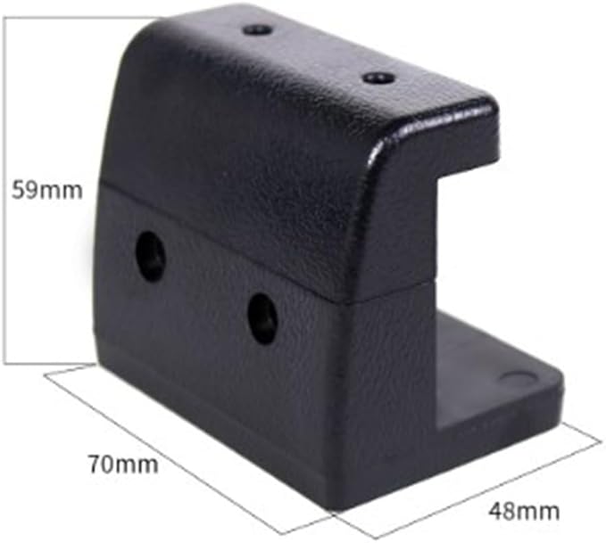 Solar Panel Mounting Brackets Kit with Screws UV Resistant ABS No Drill Waterproof Black Quick Install System for RV Boat Deck 6 Brackets 48 Screws Enhanced Solar Efficiency Wind Deflector Design