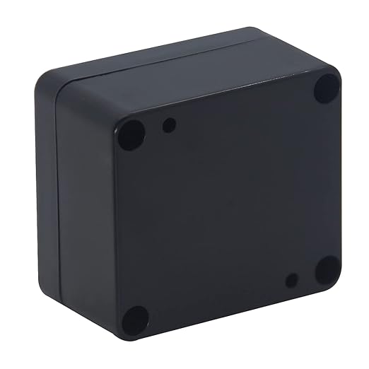 Junction Box IP65 Waterproof ABS Plastic Electrical Project Case Power Junction Boxes, Project Box with 4 PCS M12 Cable Glands 2.5 x 2.3 x 1.3 Inch （63 x 58 x 33mm