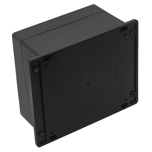 Junction Box IP65 Waterproof ABS Plastic Electrical Project Case Power Junction Boxes, Project Box with Fixed Ear Black 6.30x6.30x3.54 inch (160 x 160 x90 mm)