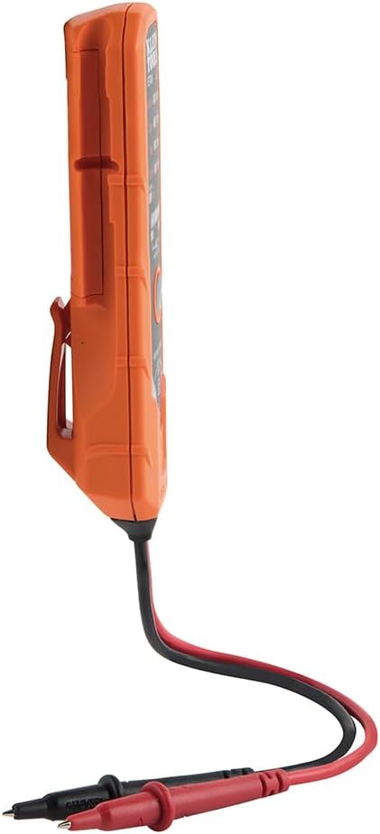 Klein Tools ET40 Digital AC/DC Voltage Tester, 12-240V AC, 1.5-24V DC, LED Illumination, DC Polarity, Auto Off, CAT III 250V-Class 2- Double Insulation, IP41 Dust and Water Resistant