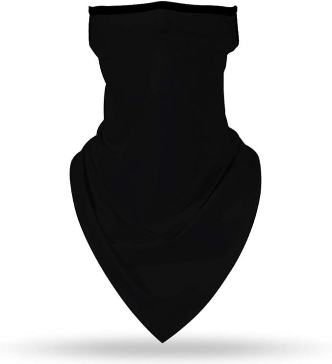 YAYOUREL Neck Gaiter Face Mask Bandanas for Men Women UV Face Scarf Cover Ear Loop Hole Facemask for Fishing Running Cycling