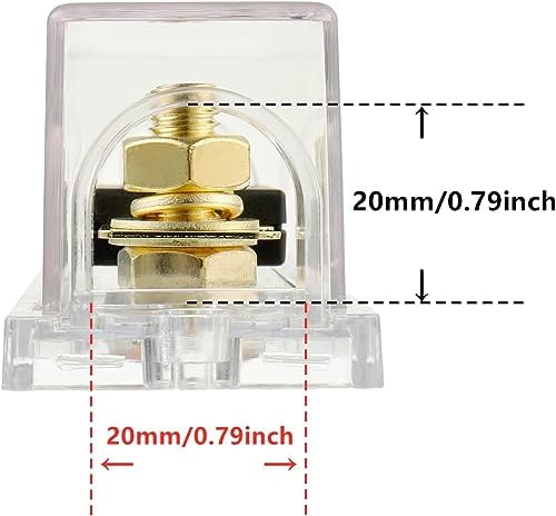 BOJACK 0/2/4 Gauge ANL Fuse Holder and 50 Amp Fuses for 0-4 Gauge Automotive Fuse Block (Pack of 2)